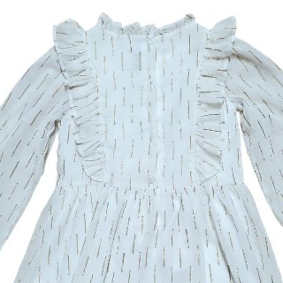 Janie and Jack White and Gold Dress Size 8 - Picture 5 of 5